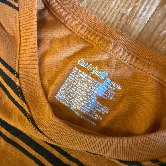 Cat & Jack Boys’ Striped Short Sleeve T-Shirt – Size XXL (16-18) Husky - Picture 2 of 5